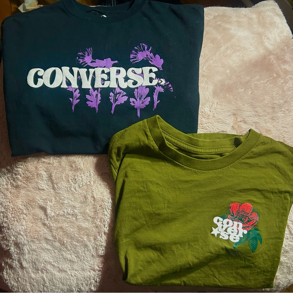 2 pack of converse shirts. Super cute. Size XS but fits a little bigger